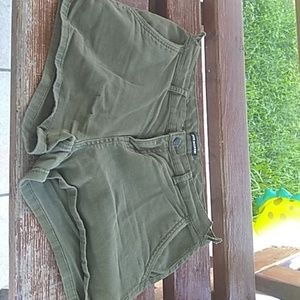Olive green shorts